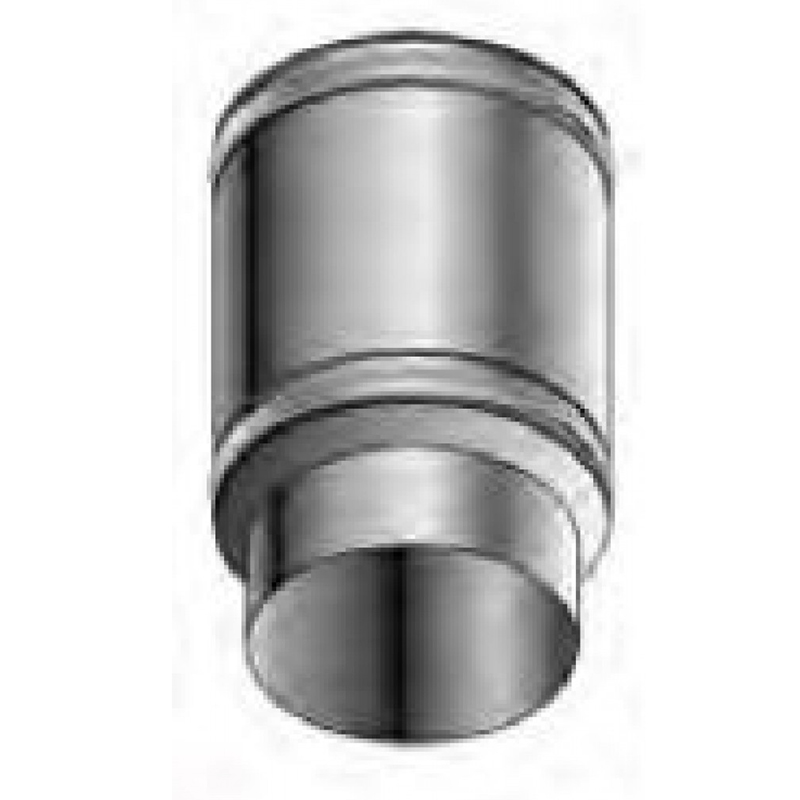 5" Black Straight Twin Wall Flue Pipe (200mm) 1430031